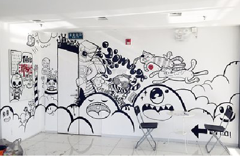 绥江手绘墙并非传统涂鸦。